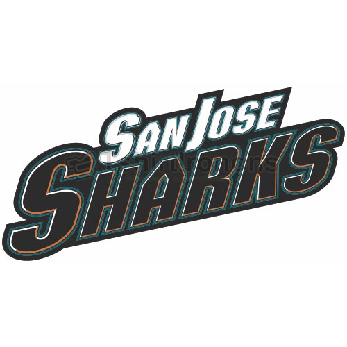 San Jose Sharks T-shirts Iron On Transfers N307 - Click Image to Close